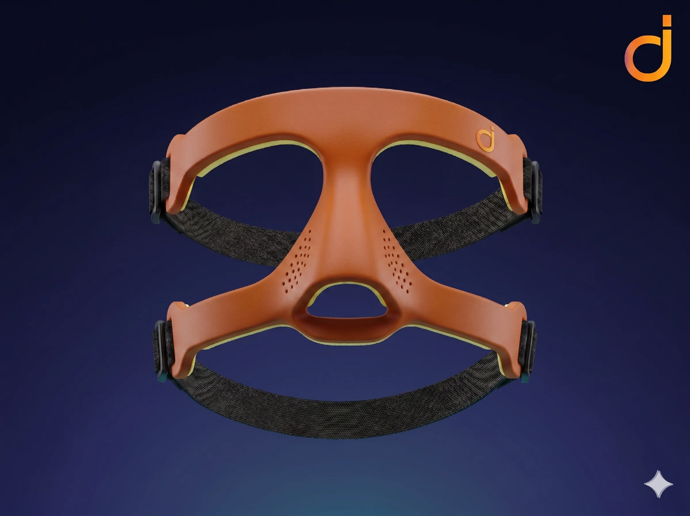 Sistema modular nasal de resina naranja mate — fútbol